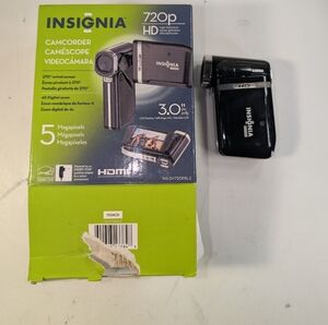 Insignia - HD Compact Digital Camcorder 5.0 MP w/ 3" LCD Screen Black brand  nee